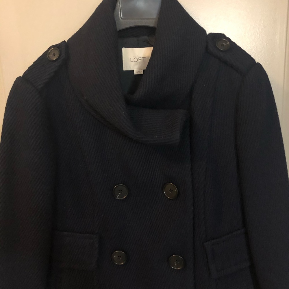 LOFT Navy Coat - XS